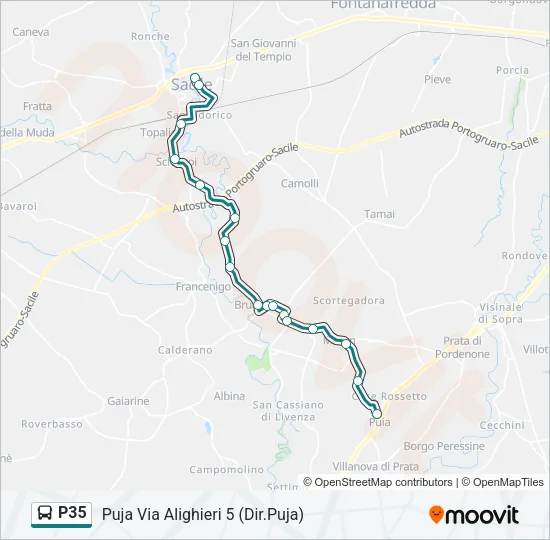 P35 Bus Line Map