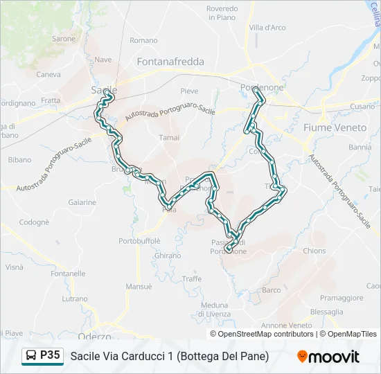 P35 Bus Line Map