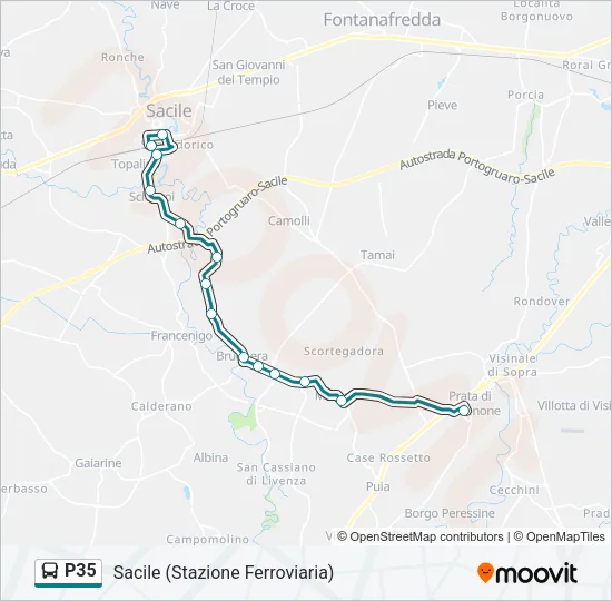 P35 Bus Line Map