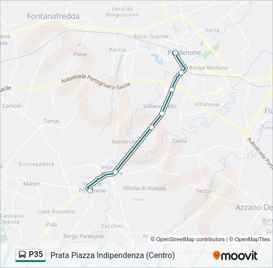 P35 Bus Line Map