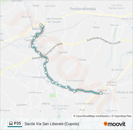 P35 Bus Line Map
