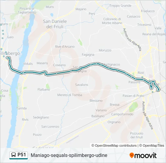 P51 Bus Line Map