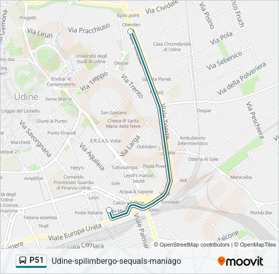 P51 Bus Line Map
