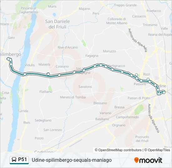P51 Bus Line Map
