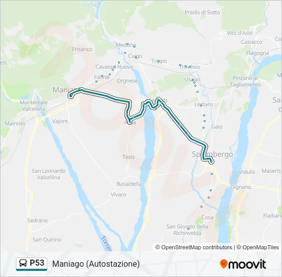 P53 Bus Line Map