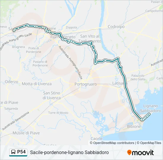 P54 Bus Line Map