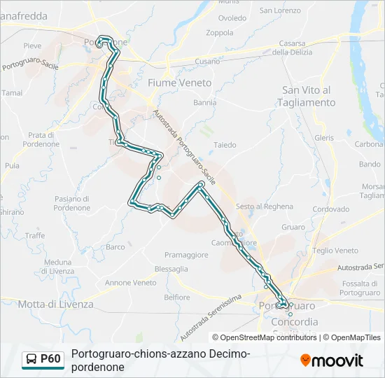 P60 Bus Line Map