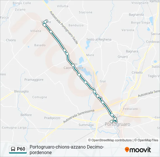 P60 Bus Line Map
