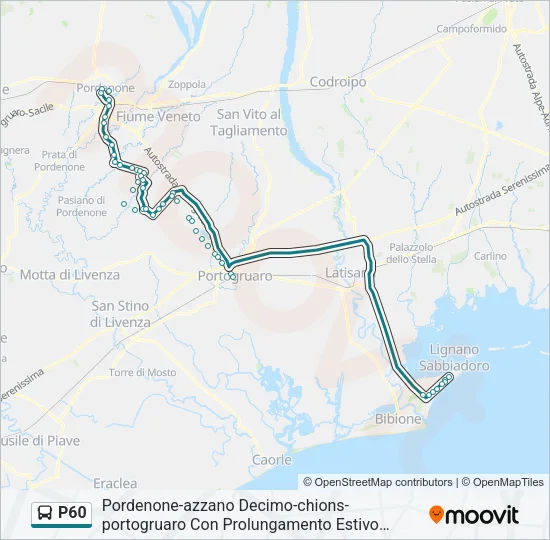 P60 Bus Line Map