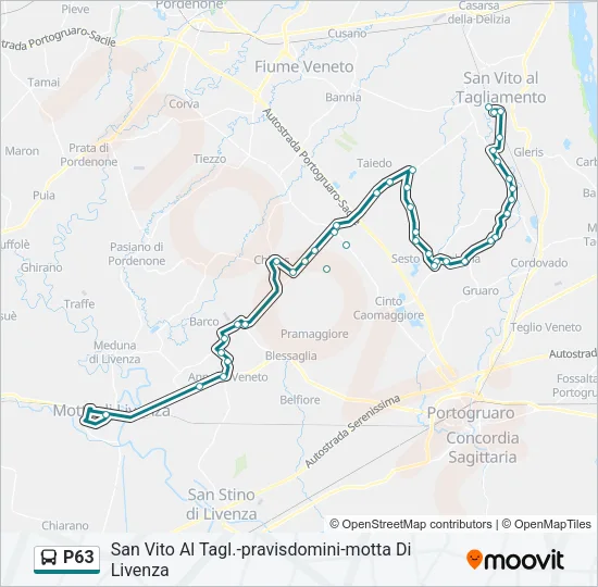 P63 Bus Line Map