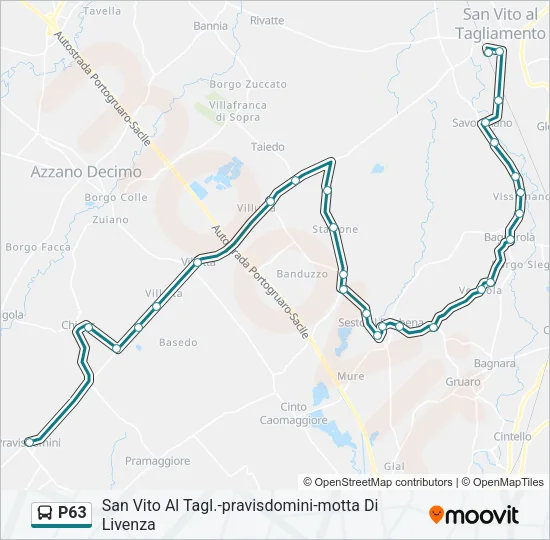 P63 Bus Line Map