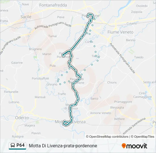 P64 Bus Line Map