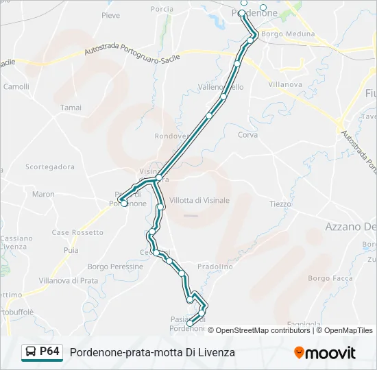 P64 Bus Line Map