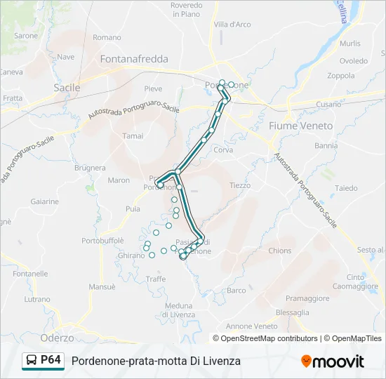 P64 Bus Line Map