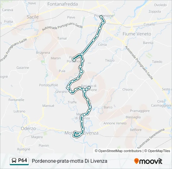 P64 Bus Line Map