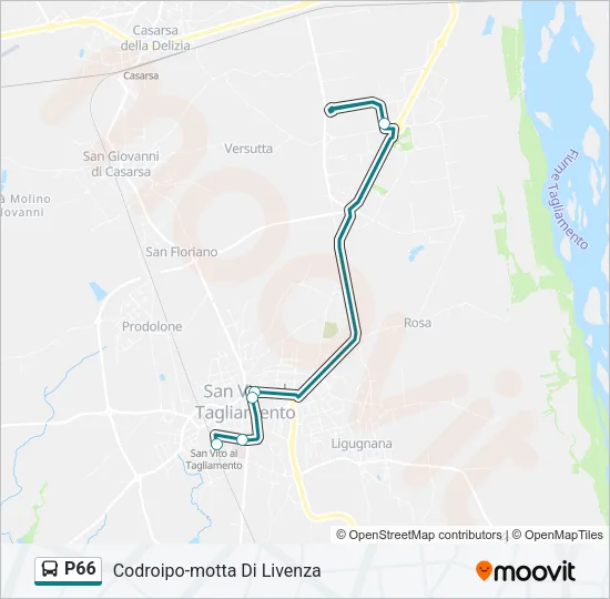 P66 Bus Line Map