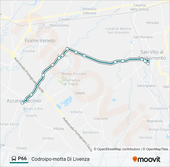 P66 Bus Line Map