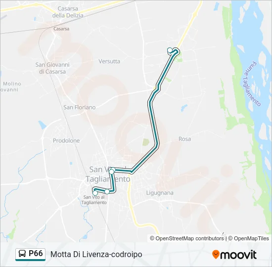 P66 Bus Line Map