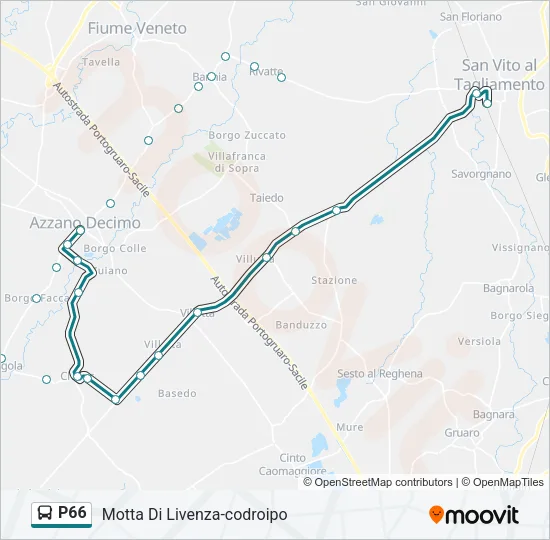 P66 Bus Line Map