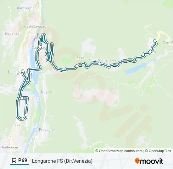 P69 Bus Line Map