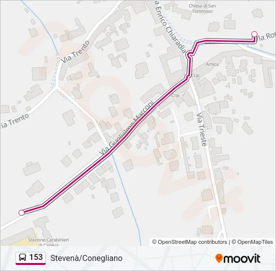 153 Bus Line Map
