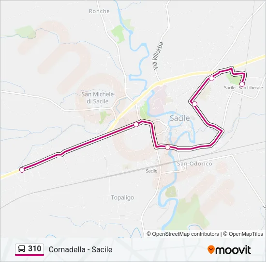 310 Bus Line Map