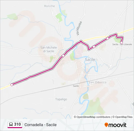 310 Bus Line Map