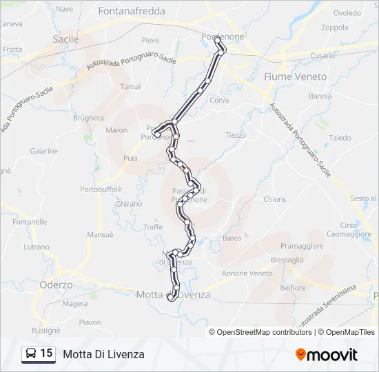 15 Bus Line Map