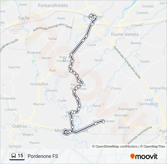 15 Bus Line Map