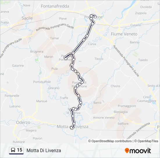 15 Bus Line Map