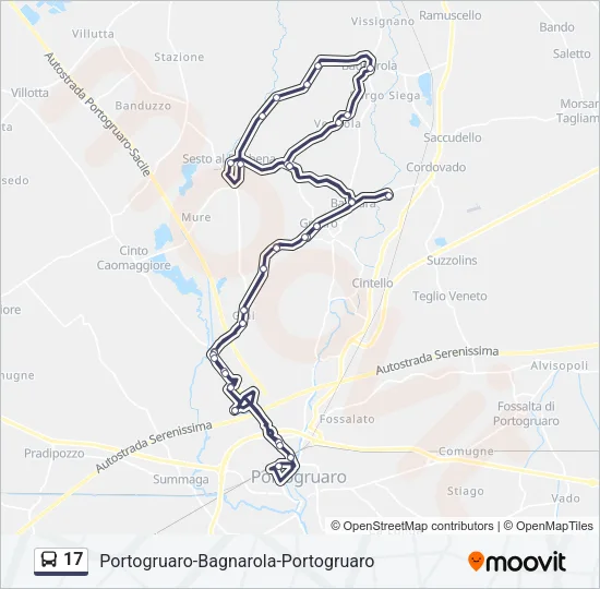 17 Bus Line Map
