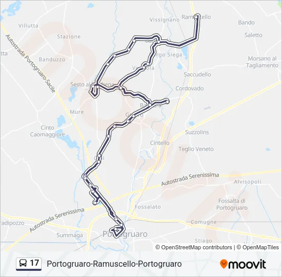 17 Bus Line Map