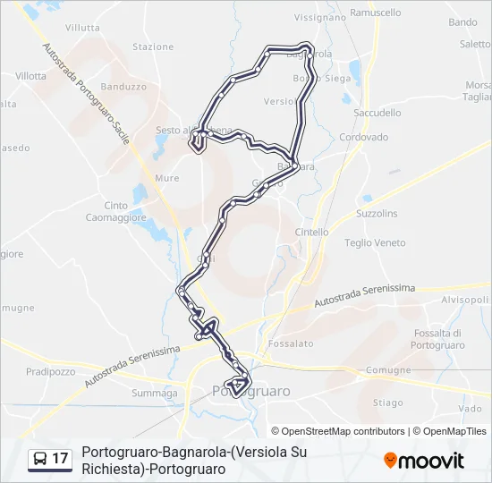 17 Bus Line Map