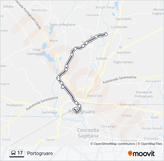 17 Bus Line Map
