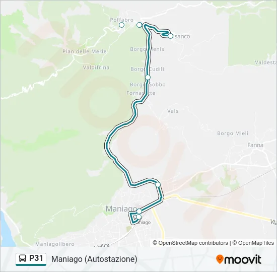 P31 Bus Line Map