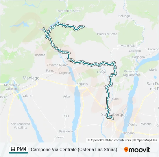 PM4 Bus Line Map