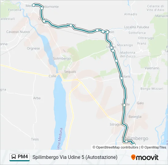 PM4 Bus Line Map