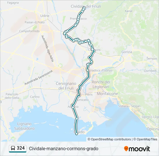 324 Bus Line Map