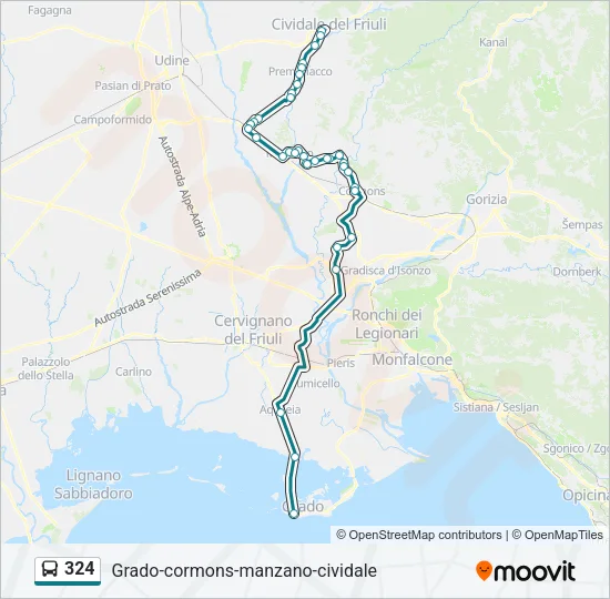 324 Bus Line Map