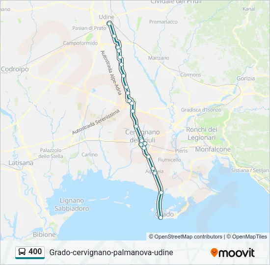 400 Bus Line Map
