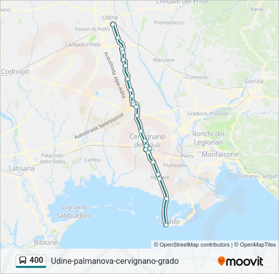 400 Bus Line Map