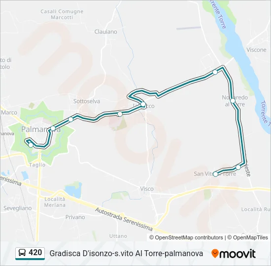 420 Bus Line Map