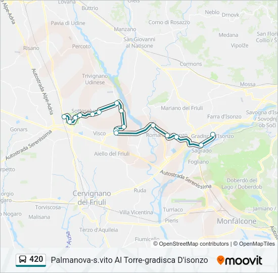 420 Bus Line Map