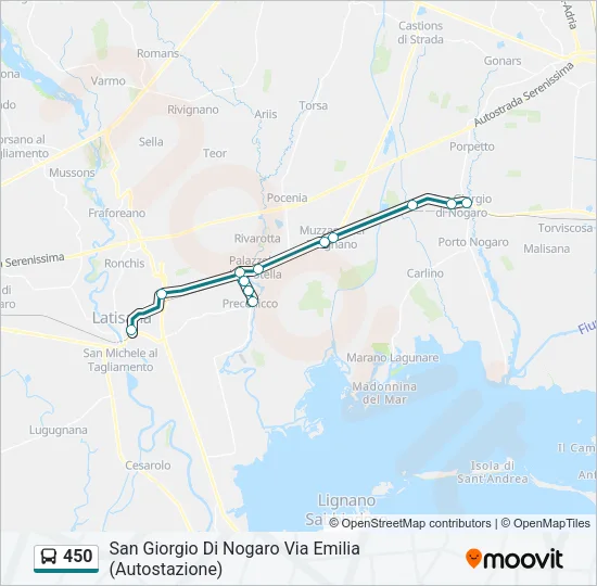 450 Bus Line Map
