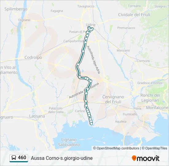 460 Bus Line Map