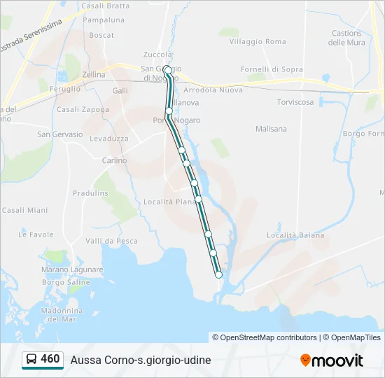 460 Bus Line Map