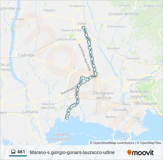 461 Bus Line Map
