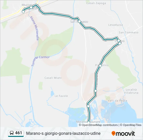 461 Bus Line Map