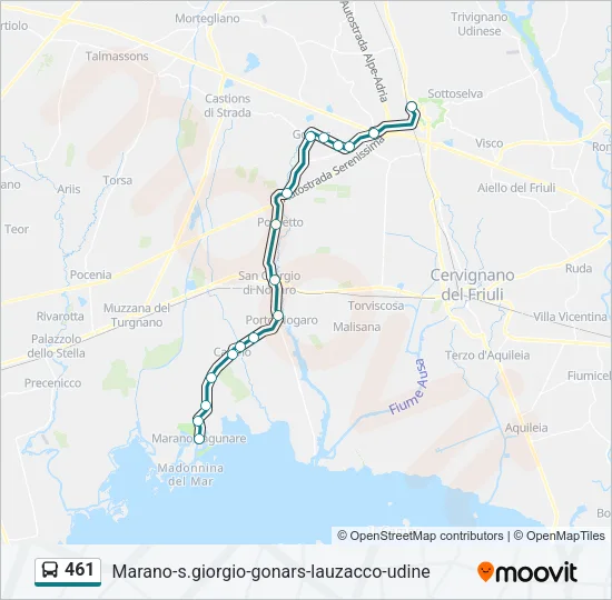 461 Bus Line Map