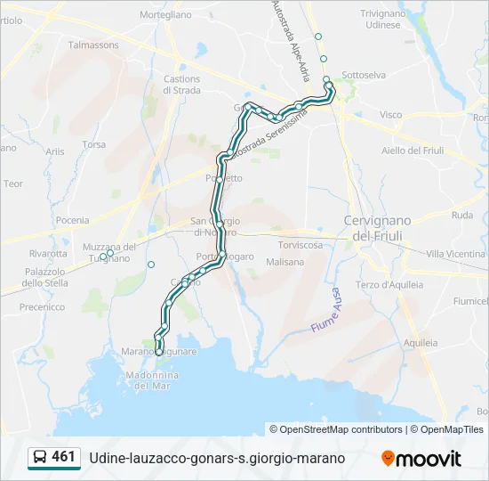 461 Bus Line Map